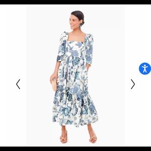 NWT Cara Cara Jacobean Blue Blue Hill Dress